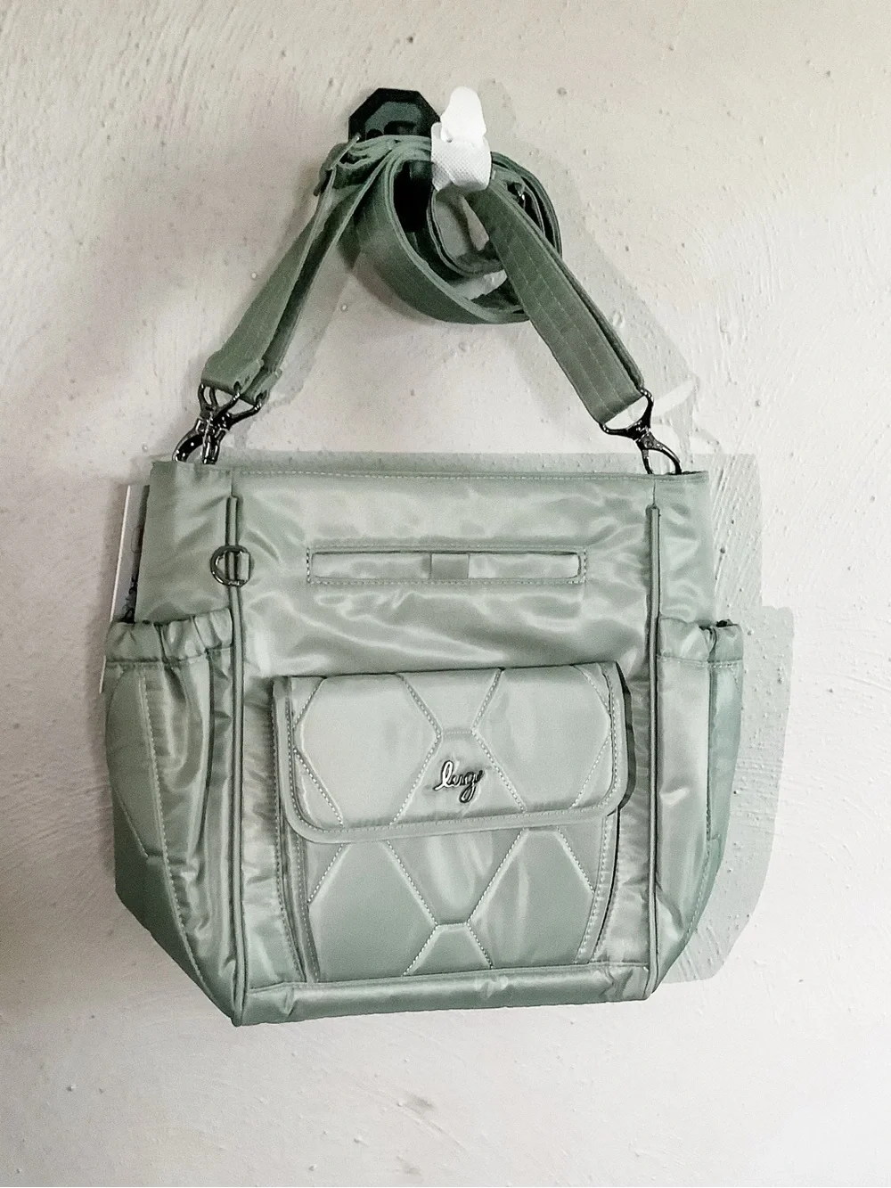 NWT sage green Lug Toss Convertible Crossbody Bag